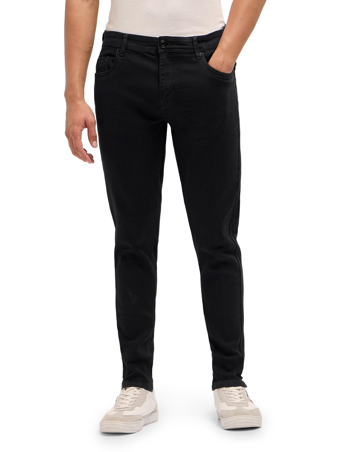 the bear house Men's Black Solid Skinny Fit Casual Jeans-picture-43