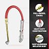 New & Improved - Tire Inflator Gauge with Dual Head Air Chuck 15 Air Hose 10-160 PSI