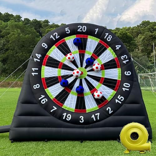 FBJAMZ Diana Inflable Gigante, Tablero de Juegos de fútbol en el Patio Trasero Gran Patada Diana de Objetivo de fútbol para jardín al Aire Libre césped Familia Adulto (3m)