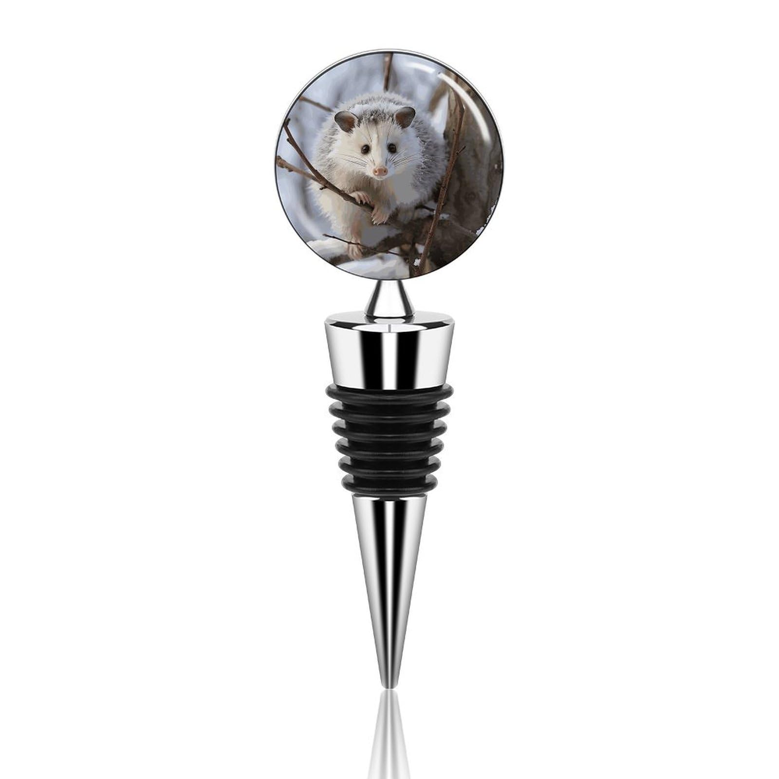 Bouchon de vin réutilisable opossum pour animer vos soirées et repas de fête