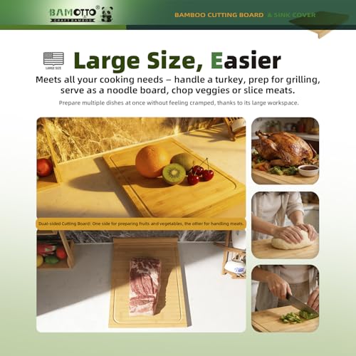 Tabla de cortar BAMOTTO CRAFTBAMBOO 15.8x22 pulgadas miniatura 5