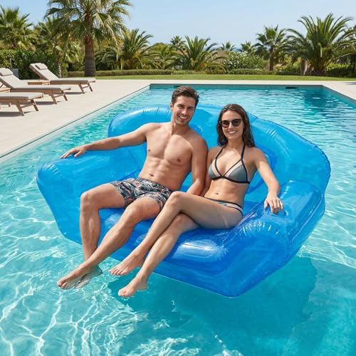 Canapé gonflable de plage et piscine avec dossier modulable pour terrasse - 7