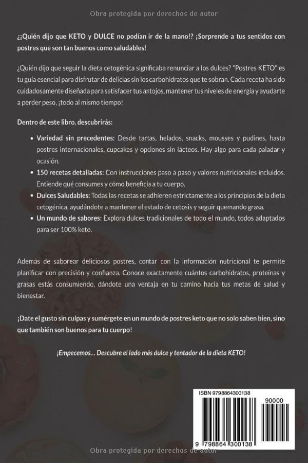 Miniatura 2 de Postres KETO Libro recetas saludables para perder peso con la dieta keto. 150 dulces variados des de pan keto hasta granola keto para satisfacer