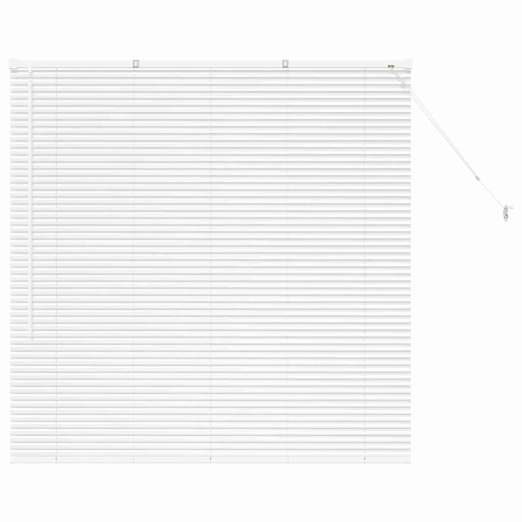 Vidaxl White Venetian Blinds Height Adjustable 130 X 130 Cm Aluminium, Modern Rectangular Aluminum Blinds, Adjustable Indoor Window Treatments, Light Control Privacy For Home Decor, Office