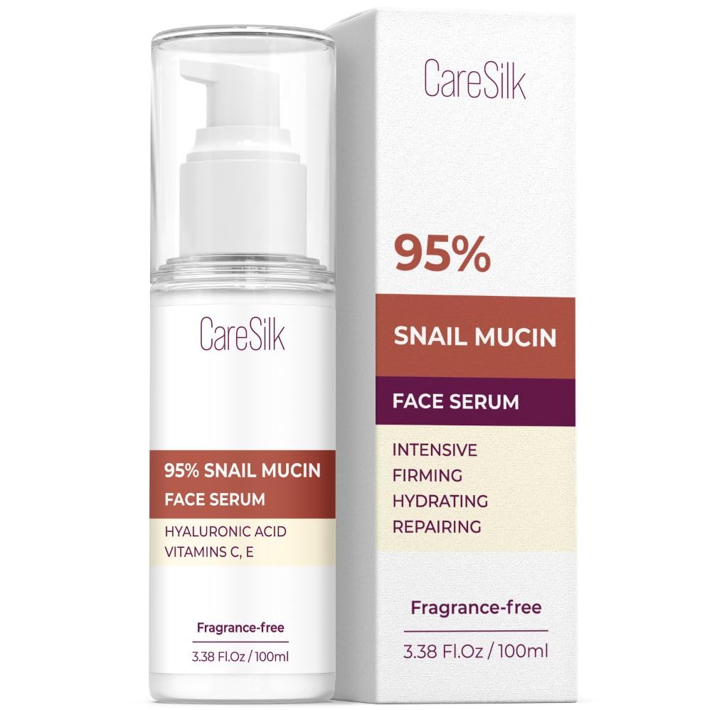 Snail Mucin Serum - Face Hydrating Essence - Hyaluronic, Collagen...