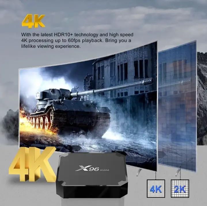 X96mini1 GB RAM en 8 GB ROM Box Android TV Box Media Player hoge kwaliteit (Android 11.0), multimediaspeler, 4K tv-box - Afbeelding 3