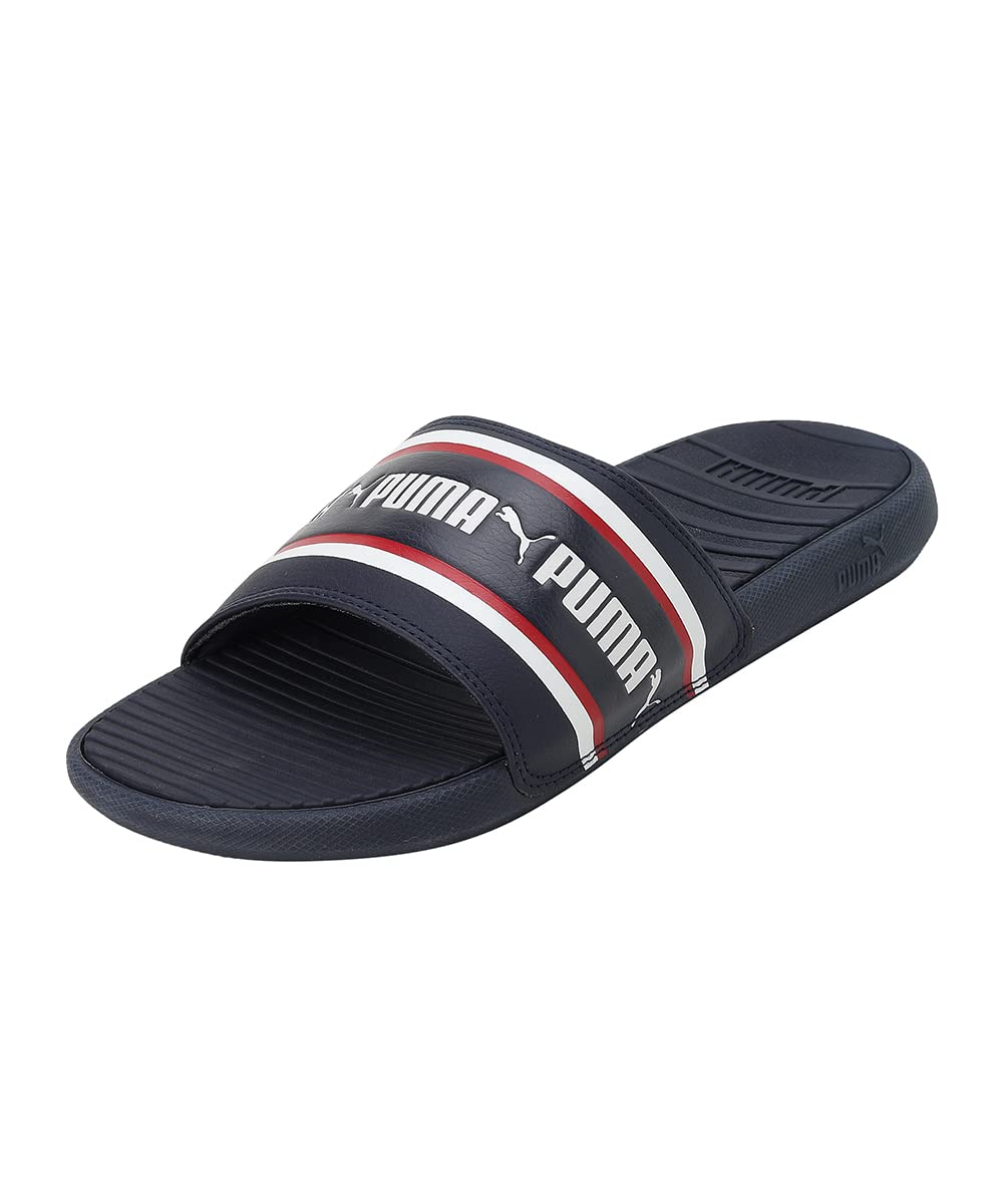 Puma Mens Cool Cat Stripe Repeat Peacoat-High Risk Red Slide - 11UK (38588704) (B0BN68DJTM) Amazon Price History, Amazon Price Tracker