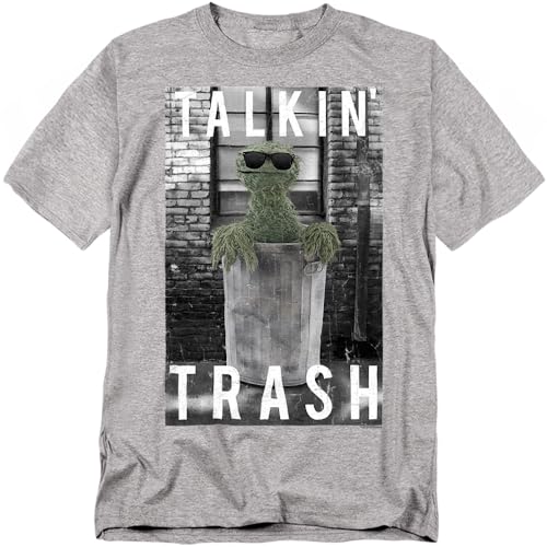 Sesame Street Oscar The Grouch Talkin Trash Unisex Adult T Shirt