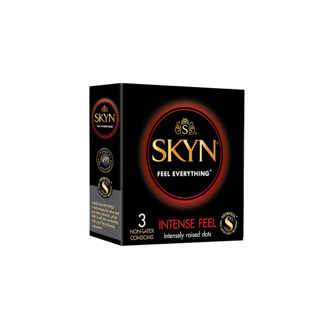SKYN Intense Feel wave texture with Intensely raised Dots premium condom Pack of 3 count