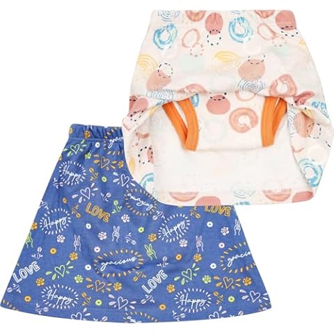 MOEMOE BABY Potty Training Skirt for Potty Training Baby 2 Packs Absorbent Diaper Skirt for Toddler Girls Cover