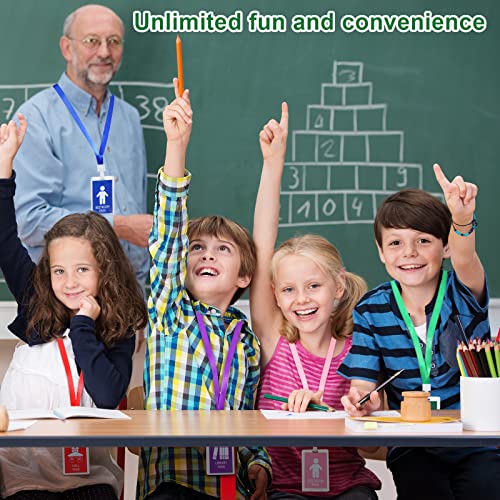 Patelai 18 Pieces Hall Pass Lanyards School Passes In 6 Different Colors, Bathroom, Library, Office And Nurse Classroom School Supplies For Students Teachers Staff Gift #TOP5