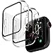 Produktbild Jvchengxi 2 Stücke Hülle mit PET Displayschutz für Apple Watch SE Series 6 Series 5 Series 4 44mm, 360° Rundum Schutzhülle HD Klar Ultradünne Panzerglas Schutzfolie für iWatch Serie 6 5 4 SE