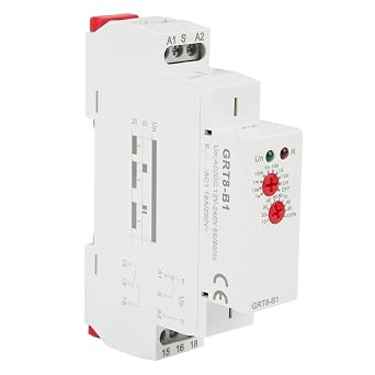 Jadeshay Timer Switch AC/DC 12V240V Power OFF Delay Relay 35mm DIN Rail Mounted Electronic Delay Time Relay Single Function with LED Indicator GRT8-B1