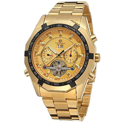 Montre homme acier inoxydable Forsining calendrier automatique