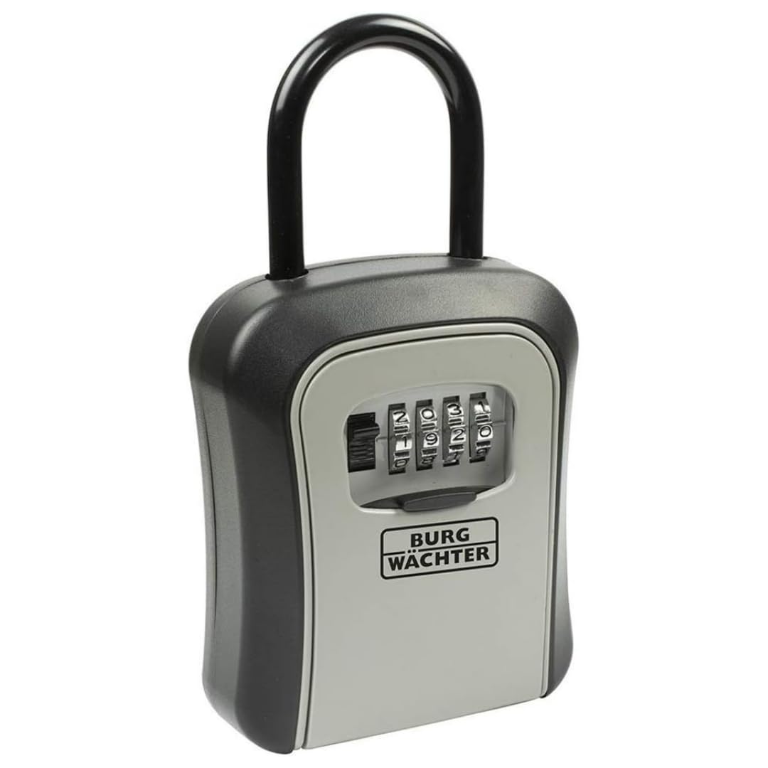 BURG-WÄCHTER Key Safe 50 SB Schlüsseltresor mit Zahlencode, 4-stellig, Schwarz/Grau