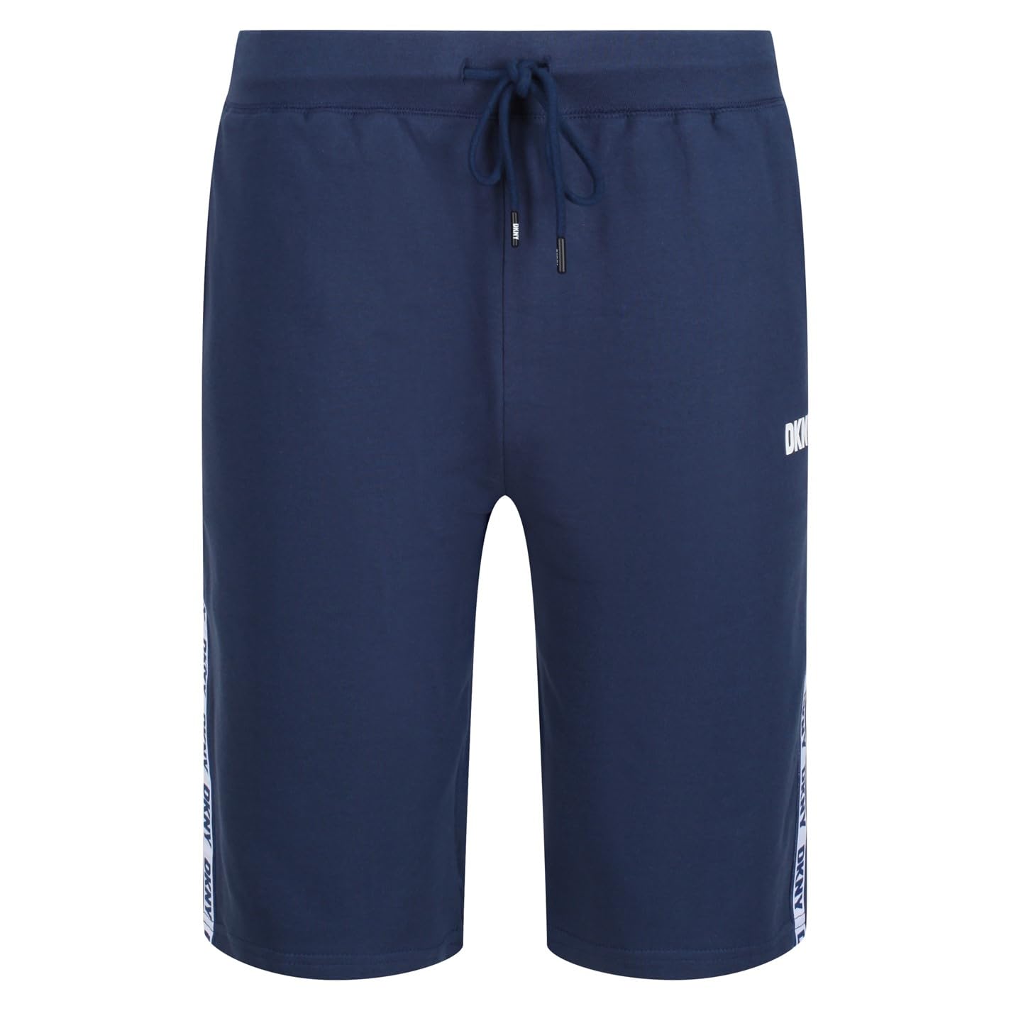 Men's Mens Lounge Shorts with Branded Taping and Cord Ends in Navy - 100% Cotton Mens Lounge Shorts with Branded Taping and Cord Ends in Navy - 100% Cotton