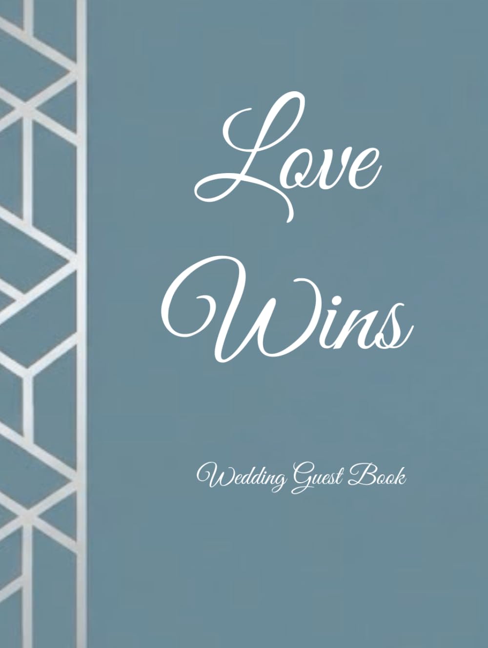 Livre d'or de mariage Love Wins : album de souvenirs rigide pour cérémonie et fiançailles