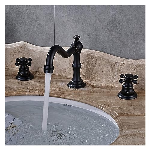 Robinet de lavabo monte sur le pont en laiton chrome style authentique