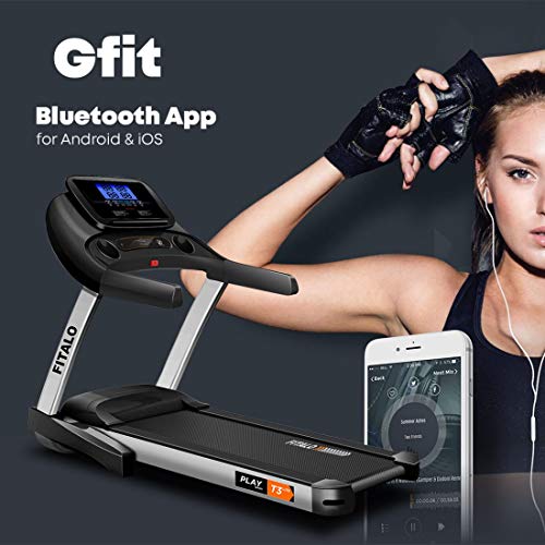 Image of Fitalo Play T3 Lite (5.0 HP Peak) DC Motor Motorized Treadmill with Free DIY Installation Assistance and Bluetooth App for Home Use