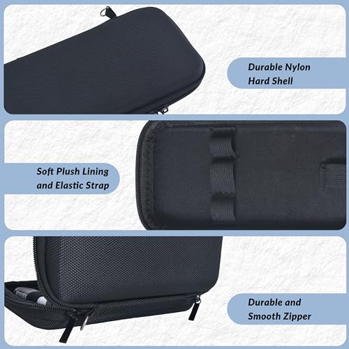 Image of Wolfteeth Storage Case Smell Stash Proof Case Fit King Size Tubes, Battery Pen Holder, Vapor Carrying Pouch, Hard EVA Travel Carrying Bag (Empty Only) Black