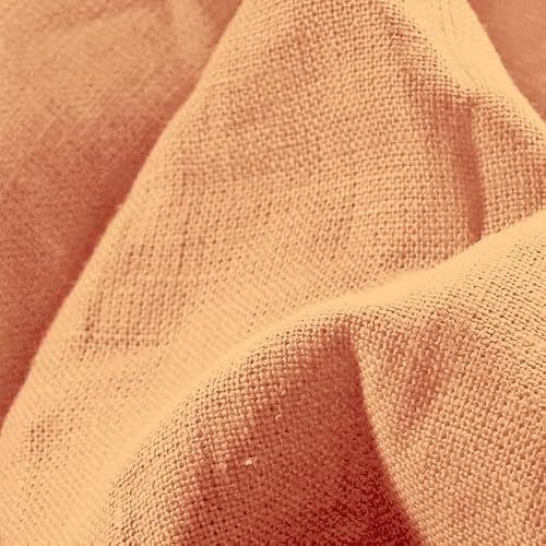G Street Fabrics, Pure Linen, 58" Wide, Fabric by The Yard, 100% Linen, Perfect for Lightweight Shirts, Pants and Dresses, Peach, 10 Yards
