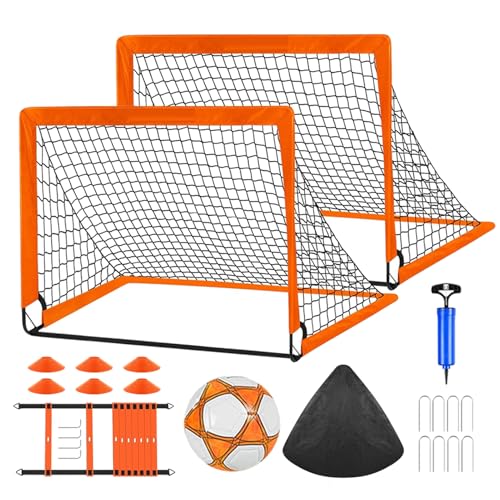 Dtaigou Objetivos de fútbol para niños para Patio Trasero, pequeña Red de fútbol | Conjunto de Red de fútbol emergente Interior - Equipo de práctica para niñas, Actividad de Entrenamiento para la