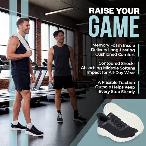 Image of Skechers Men's Bobs Squad Chaos Daily Hype Sneaker | Casual Shoe, Heel Pillow, No Tie Fit, Hands Free Slip-Ins, Vegan, Memory Foam, Machine Washable