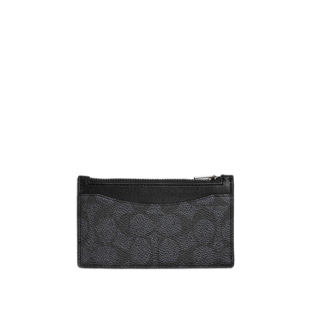 Coach Men's Zip Card CASE Accessory-Travel Wallet, Charcoal