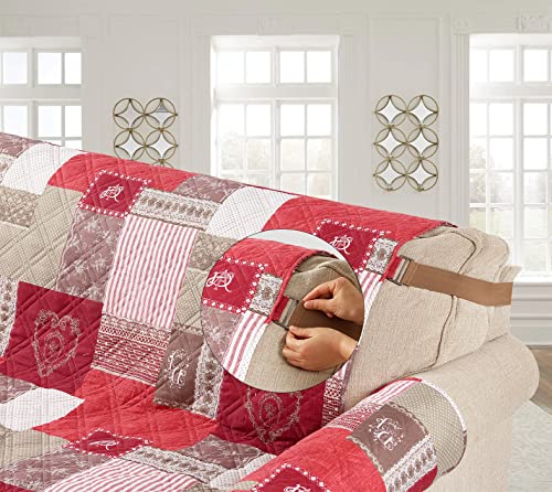 Brilliant-Sunshine-Burgundy-Heart-Love-Patchwork-Quilted-Chair-Slipcover-23-Seat-Width-Slip-Resistant-Furniture-Protector-2-Strap-Washable-Armchair-Cover-for-Pets-Kids-Dogs-Cats-Burgundy Brilliant Sunshine Burgundy Heart Love Patchwork Quilted Chair Slipcover 23 Seat Width Slip Resistant Furniture Protector 2 Strap Washable Armchair Cover for Pets Kids Dogs Cats Burgundy