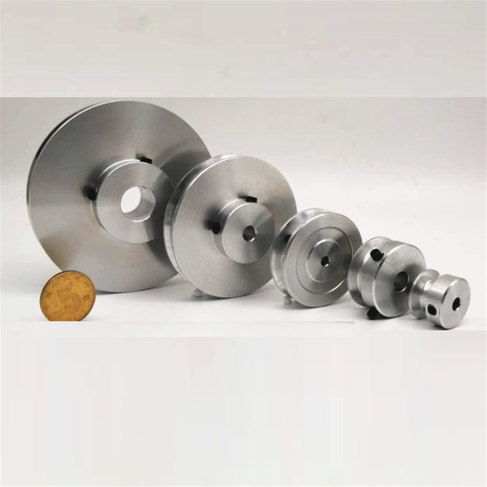 Polea de distribución Aleación de Aluminio Polea de Ranura única Eje Motor Polea Modelo Rueda de transmisión, antioxidante y anticorrosión