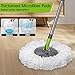 Spin Mop Bucket System,Masthome Pedal Spin Mop and Bucket with Wringer Set,EasyWring Microfiber Mop with 3 Mop Pads,360°Spinning Floor Cleaning System - Home & Office Suitable
