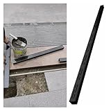 Schmale Rinnenrinne (5 cm x 2 m), für Balkon, Terrasse, Gartenpavillon, Pool oder Deck, mit flachem Profil, spleißbar, inklusive Abdeckung