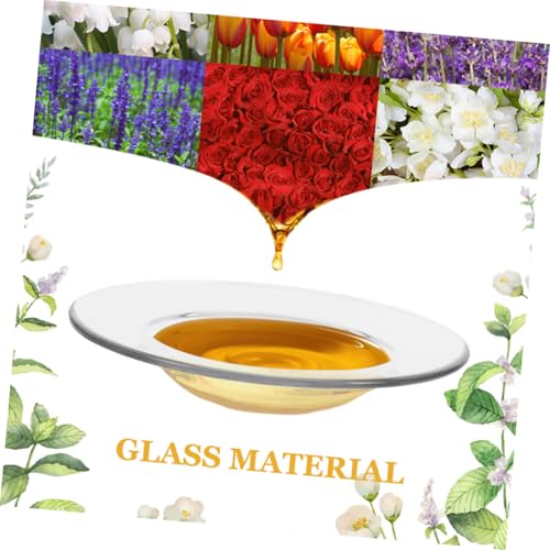 Plato para aromaterapia reutilizable de vidrio templado transparente 5