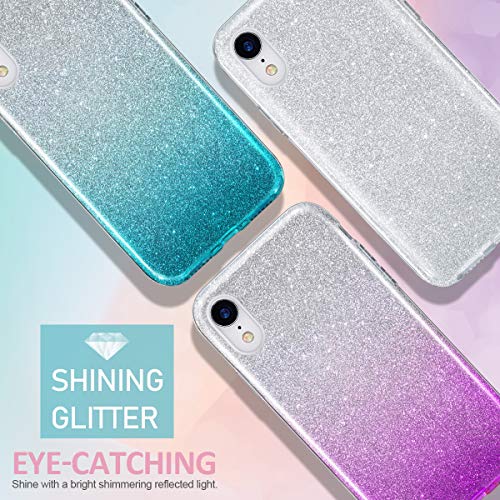 Mateprox Iphone Xr Case,Bling Sparkle Cute Girls Women Protective Case For Iphone Xr 6.1" (Gradient Green) #TOP6