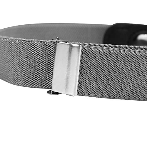 Buyless Fashion Kids Boys Girls No Buckle 6 Pack Adjustable Elastic Dress Stretch Belt Up to 30 Inches - 5098-64