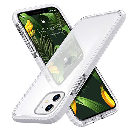 MATEPROX iPhone 11 Case Cover Clear Thin Slim Anti-geel/Antislip/Anti-krassen hoes Shockproof Bumper Case Fit Compatibel met iPhone 11 Case-Wit