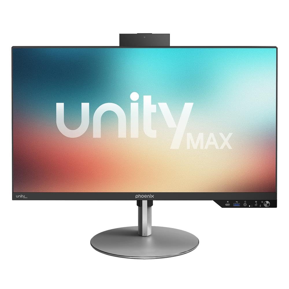 Phoenix Technologies | Barebone All‑in‑One 23.8” Unity MAX | Pantalla IPS Full HD | Chasis ATX Personalizable | Webcam 5 MP | WiFi + Bluetooth | Fuente Externa (24 Pulgadas)