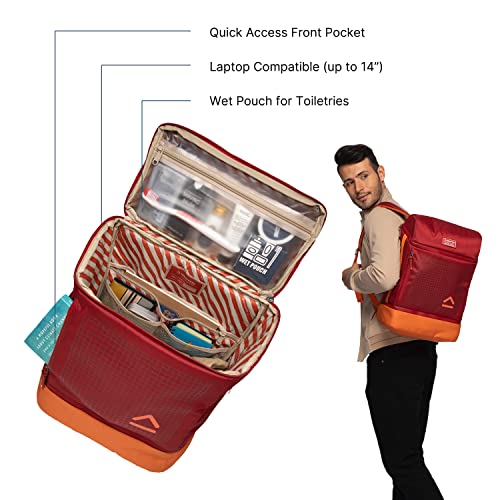 Image of uppercase Medium 21 Ltrs Office Overnighter (14.6 inch) Laptop Backpack 2700EBP1 3x more water repellent sustainable bags with rain proof zippers for Men, Women, Boys and Girls, 750 Days warranty