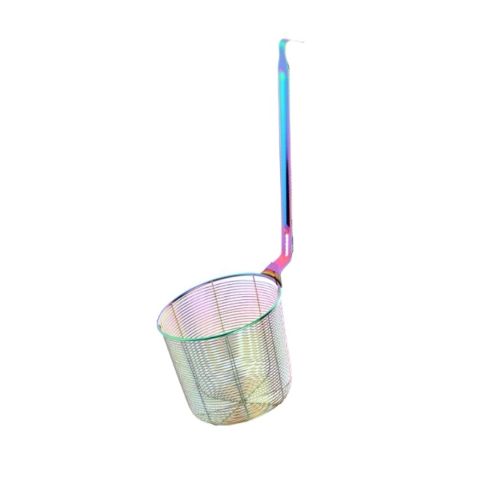 Scolapasta Schiumarola Noodle Colino Cestino for Friggere Ristorante Strumenti di Cottura Manico Lungo Filtro Cucchiaio di Scarico per Cucinare in Cucina(C,11cm)
