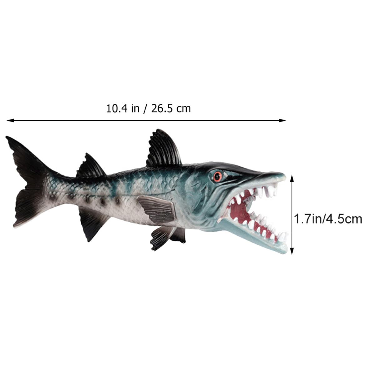 MAGICLULU 26.5cm Simulation Wolf Fish Model - Image 2