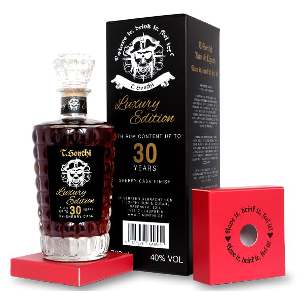 T. Sonthi Luxury Edition 30 Years PX-Sherry Cask Rum, 40% Vol. 0,7 l