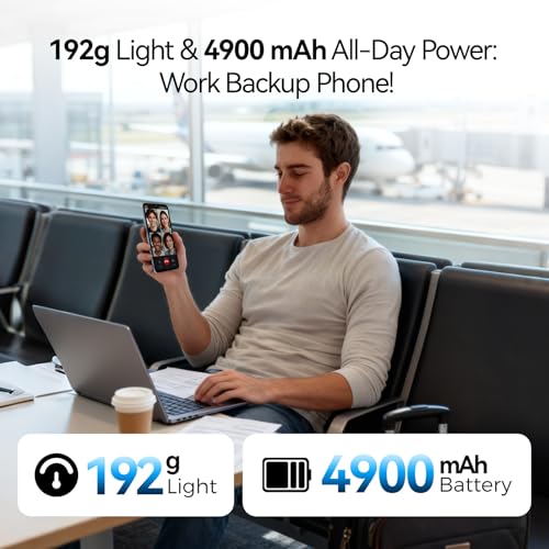 MIRO Ultra-Light 192g 6.75" Big Screen Smartphone - 4G 64GB + 1TB Expandable Storage, 13MP AI Dual Camera 5MP Front, 4900mAh Battery, 3.5mm Headphone Jack, Android 14, Dual SIM Global (Blue) - Image 3