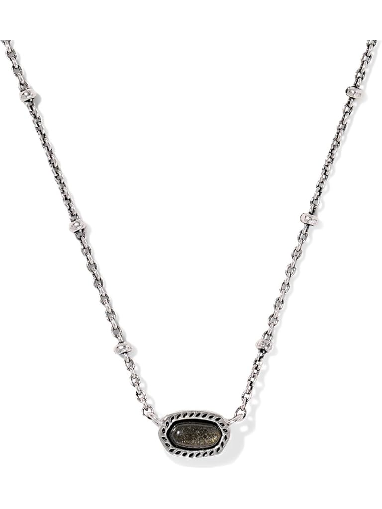 Silver Kendra Scott Mini Elisa Satellite Short Pendant Necklace