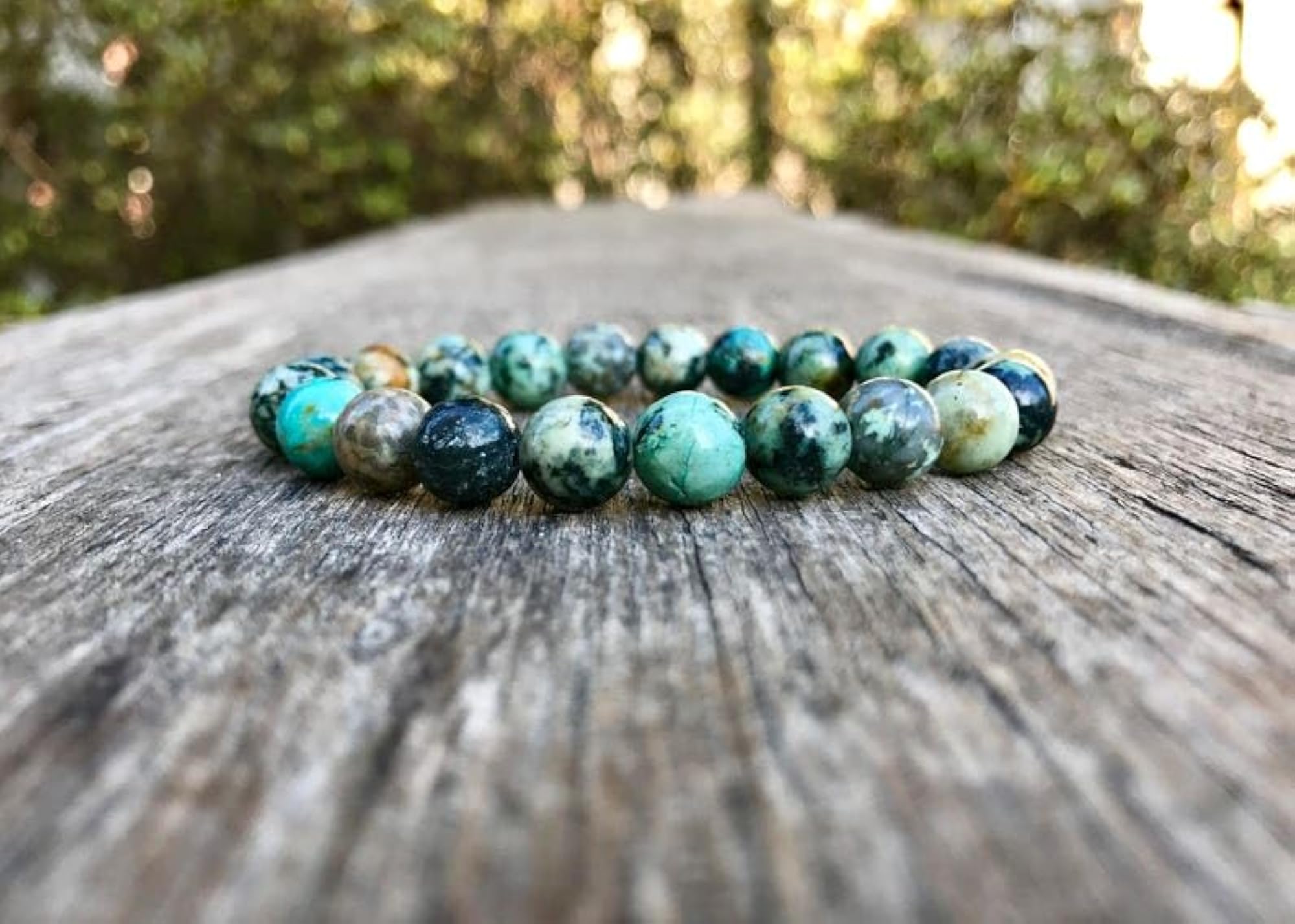 Natural Hickoryite 10mm Round Bead Stretchable Bracelet, Unisex