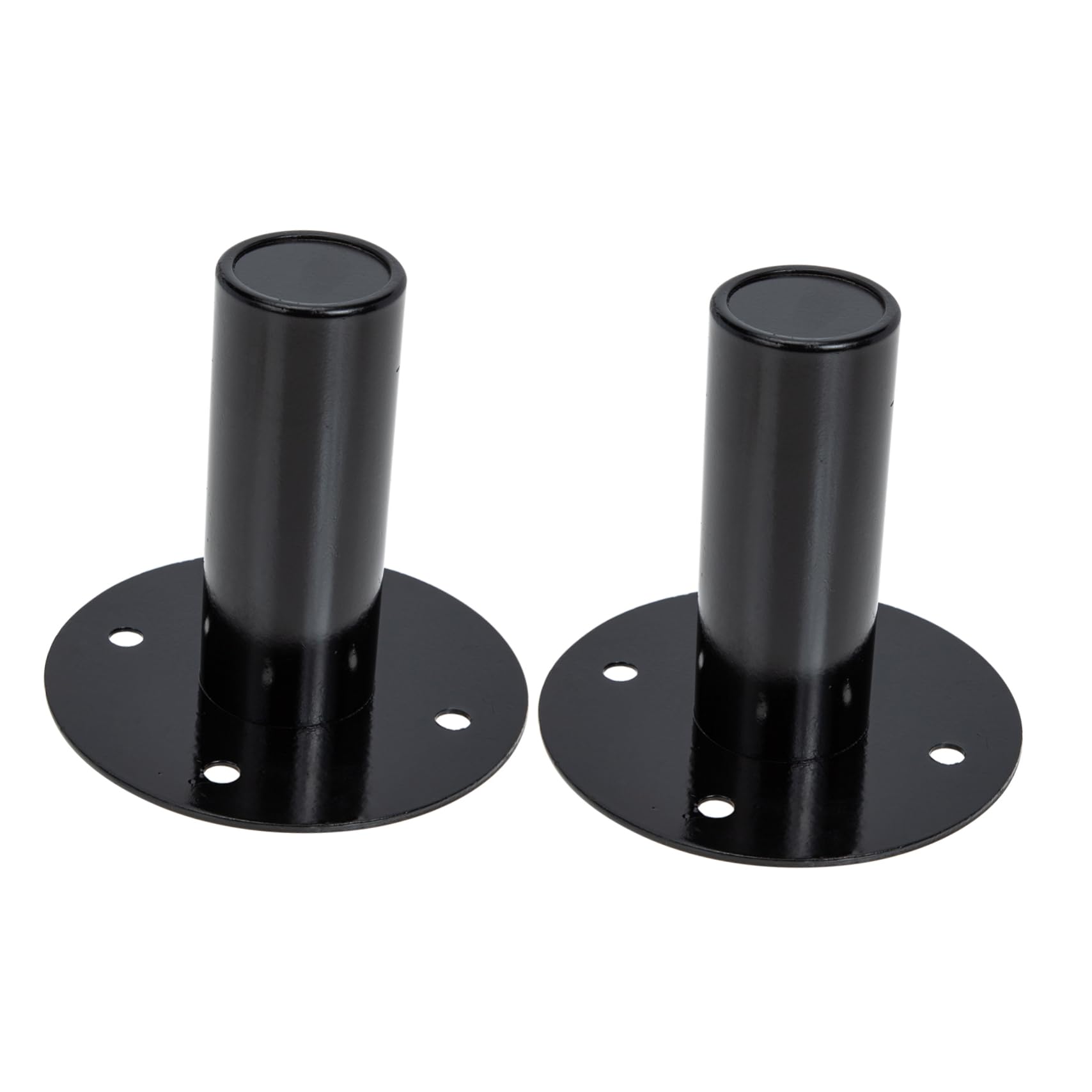 Happyyami Metal Speaker Stand Tray Set 2 Pack Sturdy Iron Base for Stage Audio Equipment Easy to Assemble