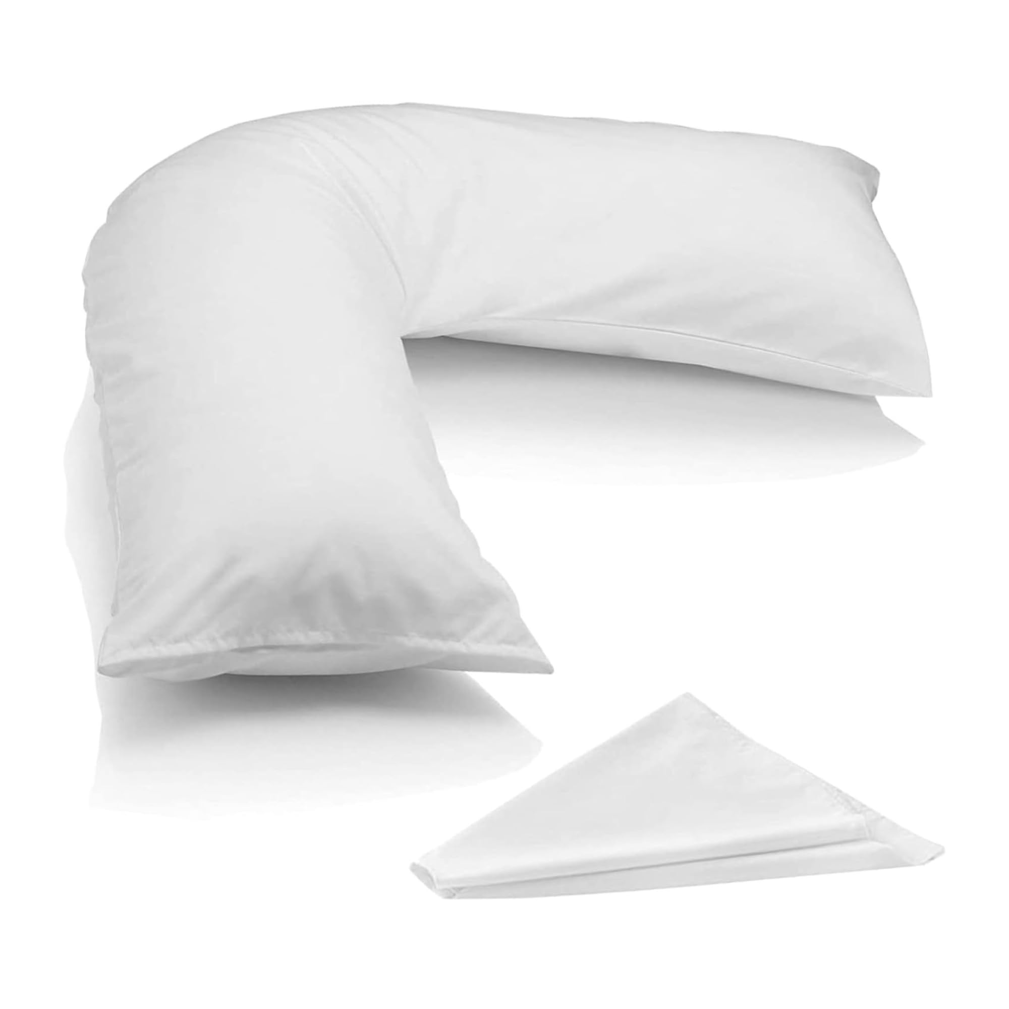 SM Decor V Pillow Only - Orthopedic Support Pillow For Neck, Back & Shoulder - Nursing, Maternity & Pregnancy V Shaped Pillow - Extra Hollowfiber Filling & Machine Washable — image 1