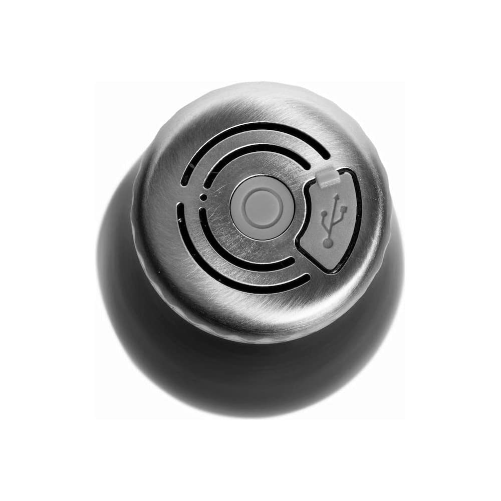 Sagaform Thermosflasche mit Lautsprecher in der Farbe: Schwarz, aus Edelstahl hergestellt, Maße: 7x26 cm, Fassungsvermögen: 500 ml, 5018061