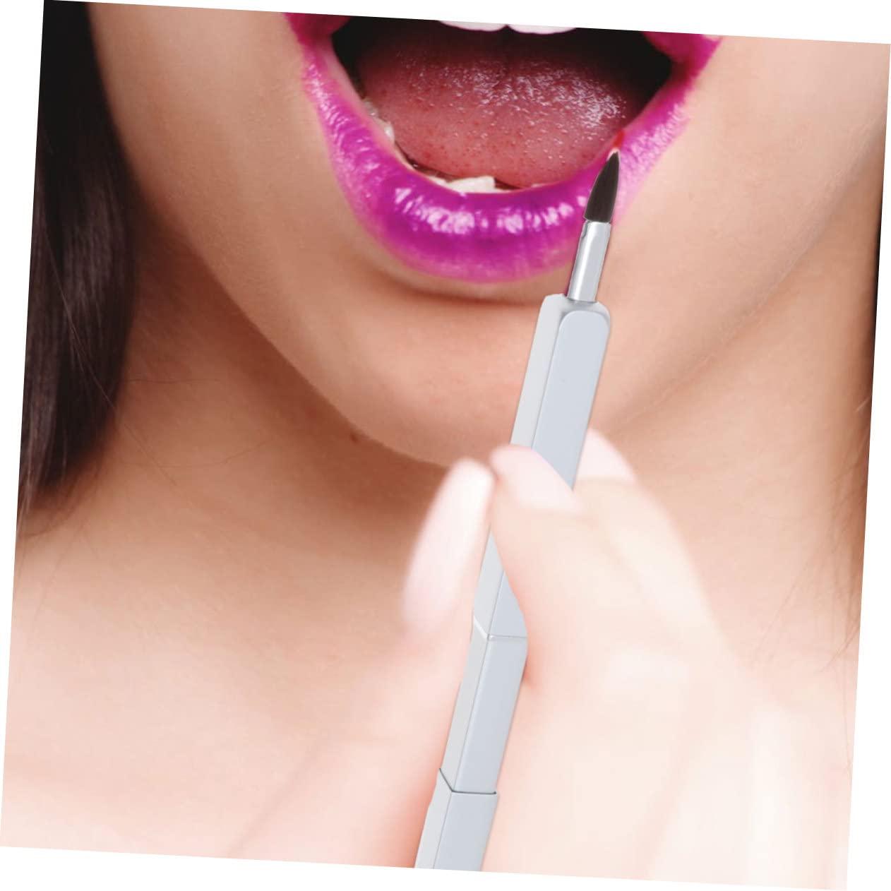 HAPINARY 3pcs Portable Lip Brush Retractable Makeup Brush Nylon Fiber for Daily Use