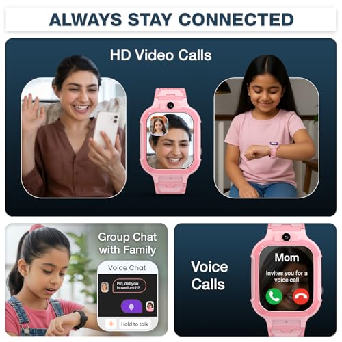 Image of sekyo Carepal Pro (Smartchoice) Kids Smart Watch for Boys Girls | 4G Sim, Video Calling, Live GPS Tracker |App Control, Habit Coach, Pedometer, Safe Zone Alert, SOS, Family Chat | SmartWatch for Kids