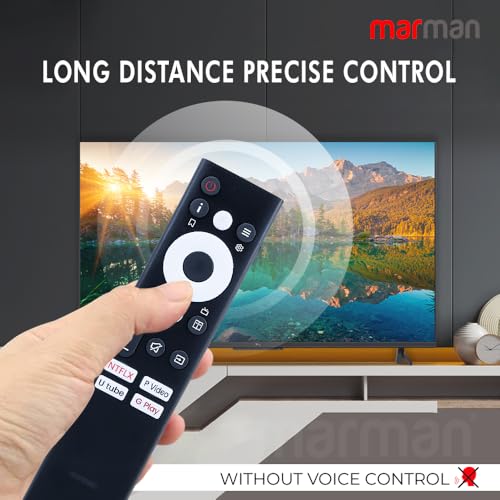 Image of marman Compatible with Sansui Google Tv Remote Control Original Model JSW43ASUHD JSW50GSUHD JSW65ASUHDFF Suitable for 4K UHD HD Ready QLED Smart Android Television - Non Voice Command